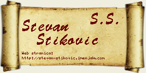 Stevan Stiković vizit kartica